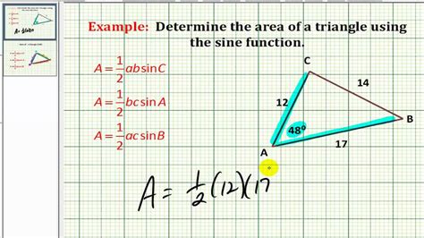 Thinking of sine and cosine as projection functions like this helps us to visualize exactly what the sin(x) and cos(x) functions do. Example: Determine the Area of a Triangle Using the Sine ...