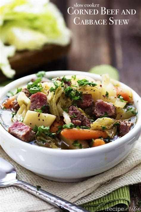 It's as easy as adding 5 ingredients to your slow cooker and a few hours later you'll have delicious corned beef and cabbage with carrots and potatoes, the perfect meal for st. Slow Cooker Corned Beef and Cabbage Stew | The Recipe Critic