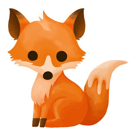 Free Watercolor Fox Hand Painted Animal Decoration Clipart 8520020 Png