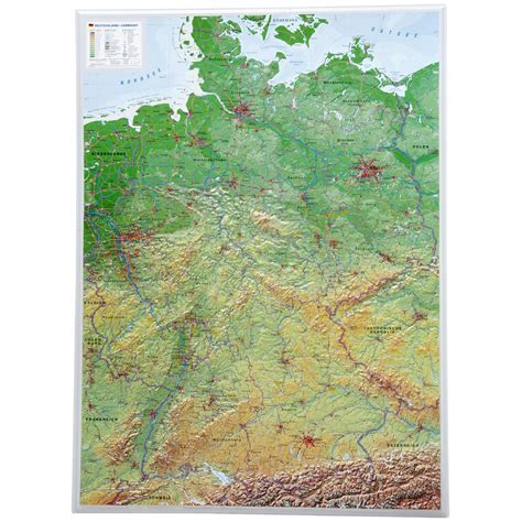 Georelief Large 3d Relief Map Of Germany In German