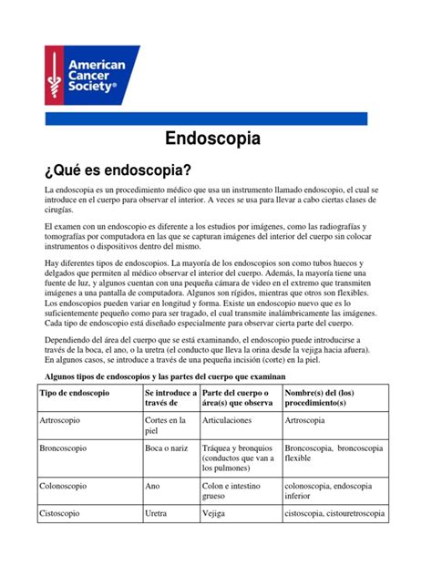 Endoscopiapdf Endoscopia Ultrasonido Médico