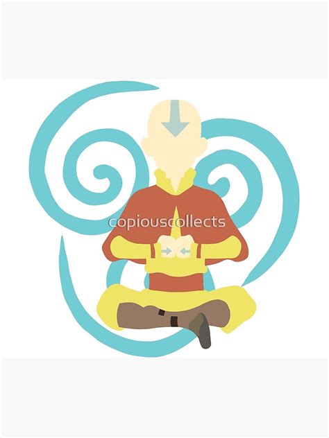Avatar Aang Vector Art Poster For Sale By Copiouscollects Redbubble