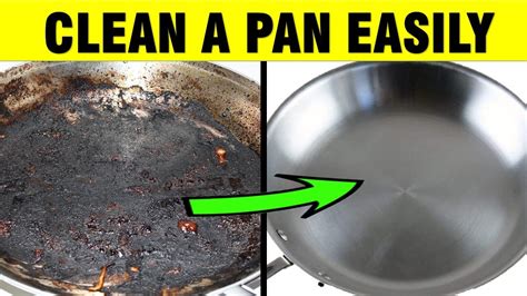 How To Clean A Frying Pan With Burnt On Grease Naturally Youtube