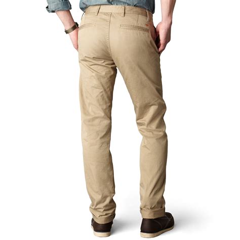 Dockers D1 Slim Tapered Fit Alpha Khaki Flat Front Pants In Natural For