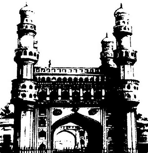 CLIP ARTS AND IMAGES OF INDIA: Monuments of India Line Drawings