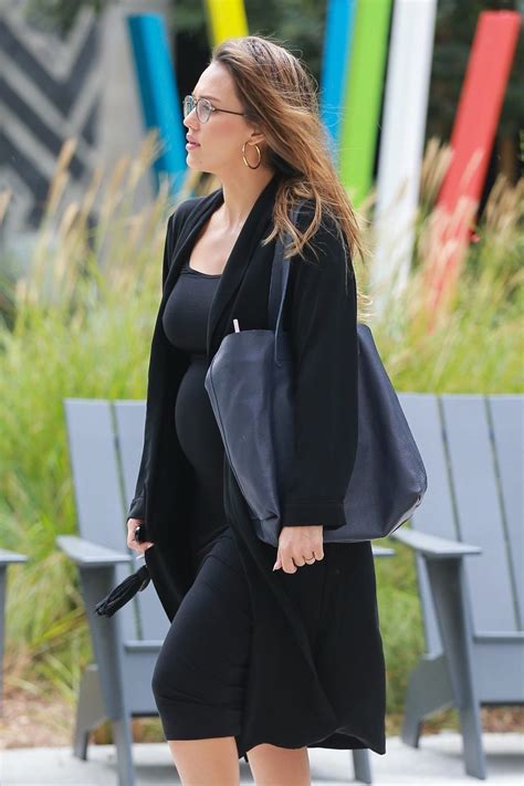 Pregnant Jessica Alba Heading To A Meeting In Santa Monica Hawtcelebs