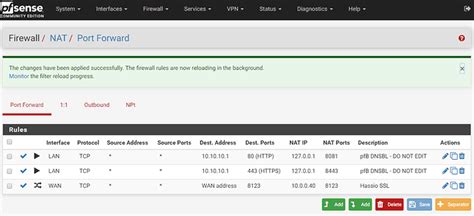 Duckdns Port Forwarding Work Only With 8123 Any8123 On Pfsense