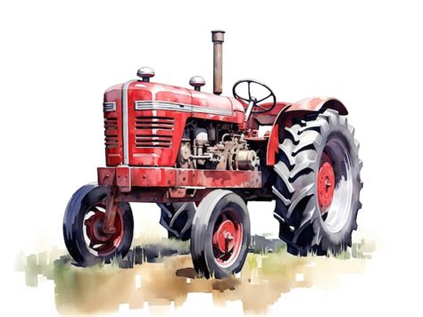 Premium Ai Image Old Farming Tractor Machine Ai Generated