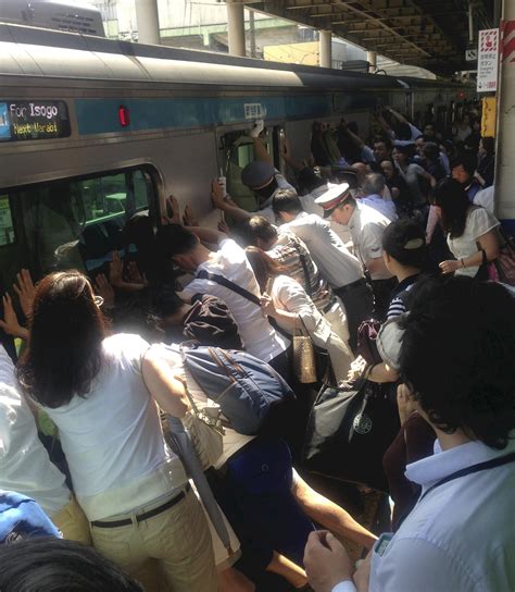 Photo Japanese Commuters Tilt Train To Free Trapped Woman The Two Way Npr