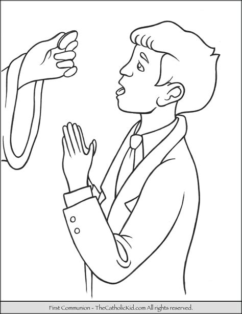 The second of the seven sacraments that i've illustrated is penance. First Communion Boy Coloring Page 2 | Coloring pages for ...