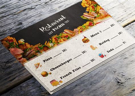 How To Make A Restaurant Menu Flyer In Photoshop Menu Flyer Menu