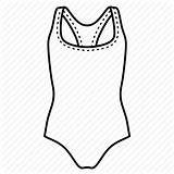 Bathing Swimming Swimsuit Costume Suit Drawing Training Womens Sports Icon Icons Getdrawings sketch template