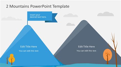 2 Mountains Powerpoint Template Slidemodel