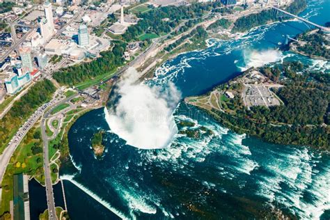 Fantastic Aerial Views Of The Niagara Falls Ontario Canada Editorial