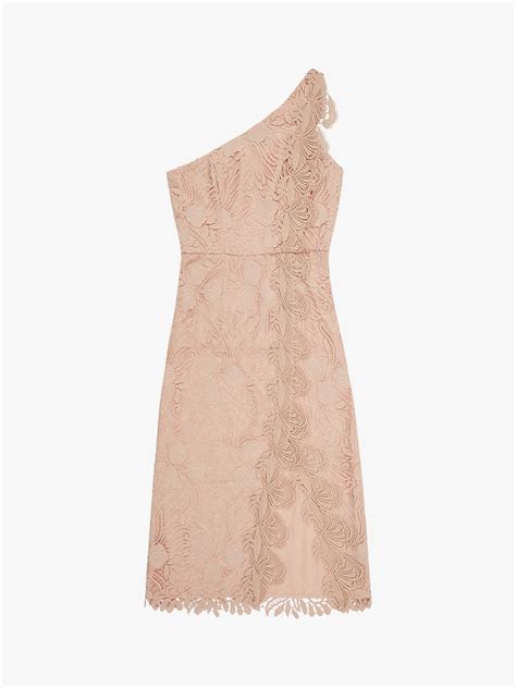 Reiss One Shoulder Lace Dress In Nude Natural Lyst My XXX Hot Girl