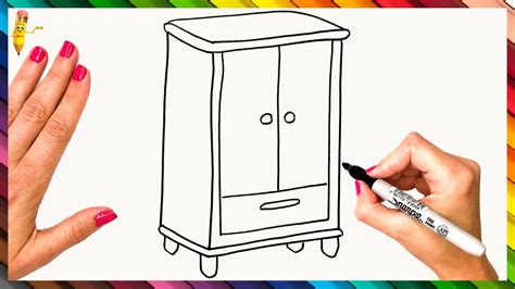 How To Draw A Closet Step By Step Wardrobe Drawing Easy Youtube