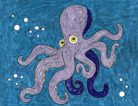 Easy Octopus Drawing For Kids
