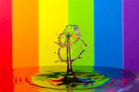 Rainbow Water Drop Stock Photo Image Of Spray Drop 33710272