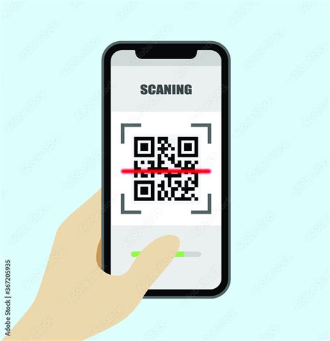 Ilustracao Vetor Mao Segurando Smartphone Scan QR Code Escanear QR