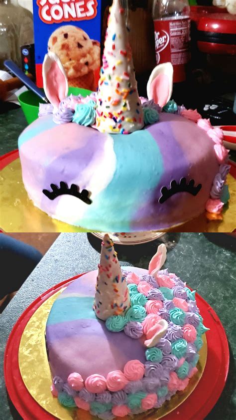 [homemade] unicorn birthday cake r food