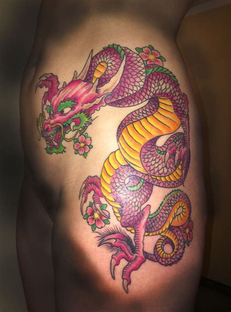 A dainty tattoo is a popular choice for women, especially when it's small and cute. The 25+ best Dragon tattoo on thigh ideas on Pinterest ...