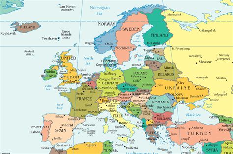 Europe States And Capitals Map Bmfundolocal