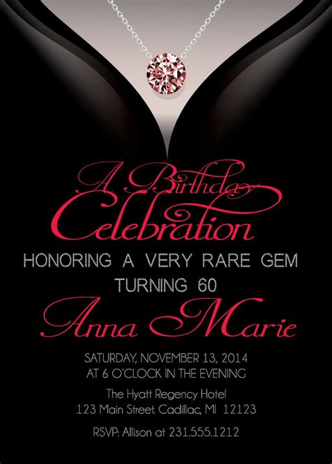 I'm also guessing you probably don't have the party budget to hire a freelance graphic designer solely for your birthday. 60th Birthday Invitations Adult Birthday Invitation