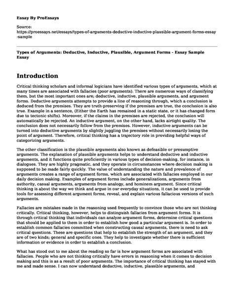 📌 Types Of Arguments Deductive Inductive Plausible Argument Forms