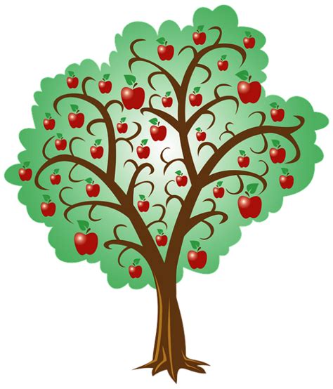 Fruit Tree With Roots Clip Art