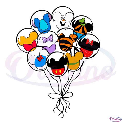 Mickey Disneyland Balloons Svg Best Graphic Designs Cutting Files Oladino