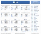 2018 Calendar Templates, Images and PDFs