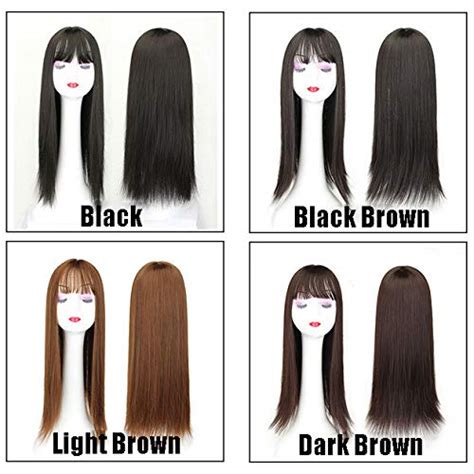 Synthetic Hair Toppers For Women 22 Long Straight Clip On Crown Wiglet