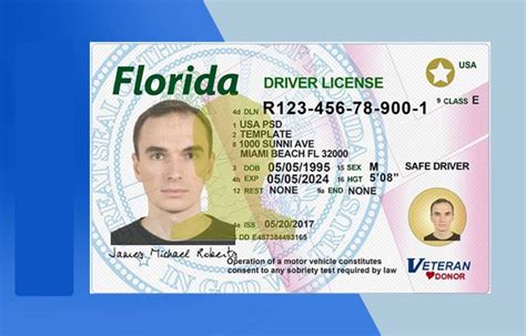 Florida Drivers License Psd Template New Edition Download Photoshop