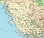 Large Detailed Map Of British Columbia With Cities And Towns ...