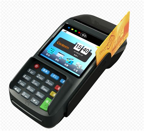 Hd Pos Credit Card Machine With Credit Card Png Citypng
