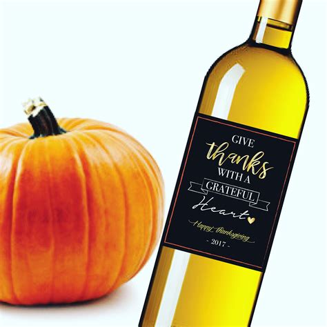 thanksgiving wine bottle label check it out at shop labelthem