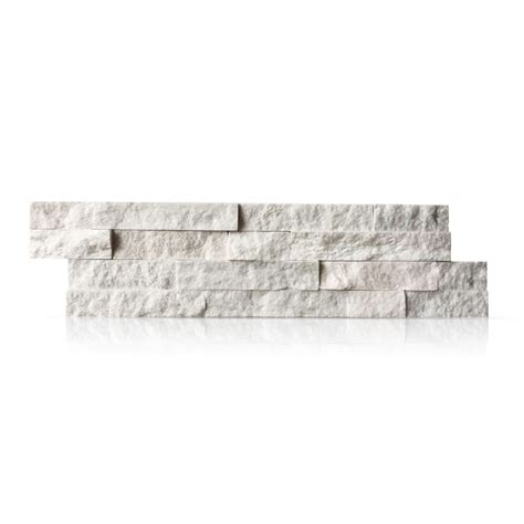 Prestige Stone And Granite Artic White 6 In X 24 In Natural Stacked