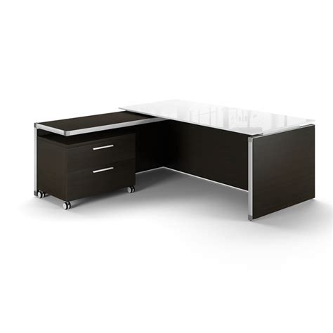 Yes, white desks can be returned and have a. Potenza Executive desk - White glass top