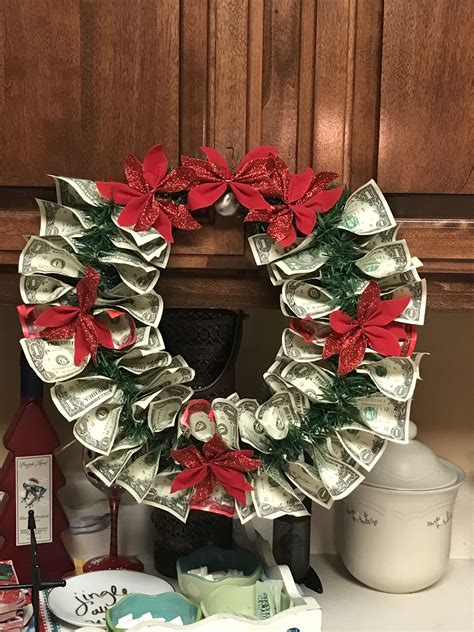 Money Wreath Christmas Bells Wreaths Burlap Wreath