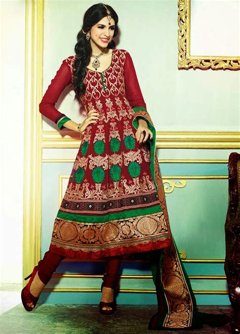 Pretty Wedding Anarkali Churidar Dresses 2013 14 Beautiful Indian Dresses