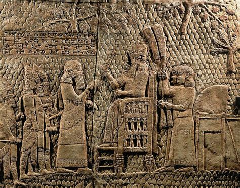 Sennacherib 704 681 Bc Witnessing Capture Of Lachish Palace At