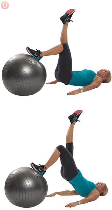 How To Do Stability Ball Single Leg Lift And Lower