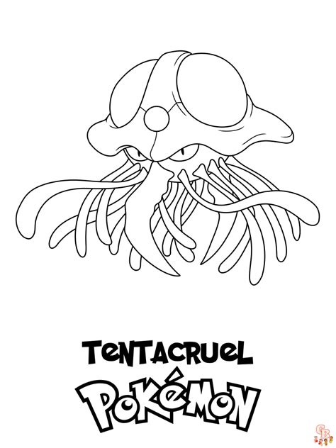 Tentacruel Coloring Pages 인쇄 가능하고 무료이며 쉽게 색칠할 수 있습니다