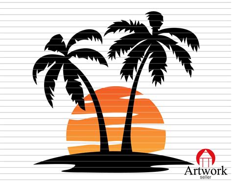 Svg Files For Silhouette Palm Trees Svg Bundle Palm Trees Svg Png Dxf