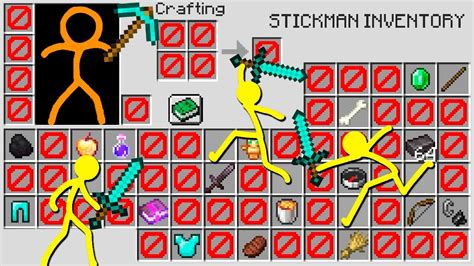 Stickman Vs Minecraft ~ Amazing Stickman Inventory Animation Vs
