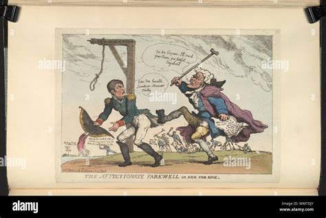 Satire On Napoleons Exile To Elba British Political Cartoon The