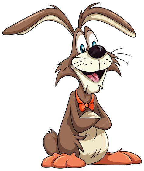 Premium Vector Cute Playful Rabbit Cartoon Character