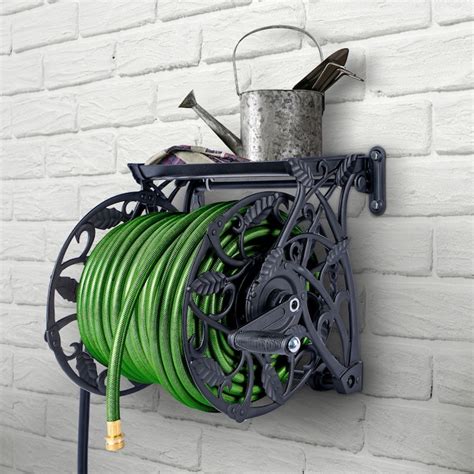 Style Selections Aluminum 125 Ft Wall Mount Hose Reel In The Garden