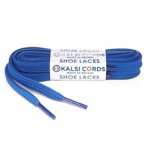 Royal Blue 9mm Flat Shoe Laces For Sport Trainers Boots Kalsi Cords