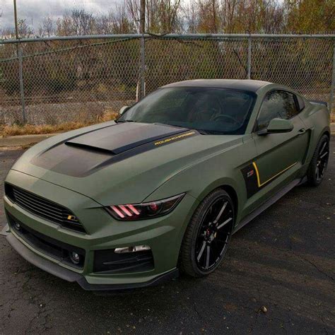 Matte Military Green Roush Performance Rst Ecoboost Mustang Vehicle